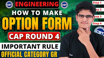 CAP Round 4 Strategy | Option Form Filling Started | How To Make College List CAP-4 | Vacant Seats