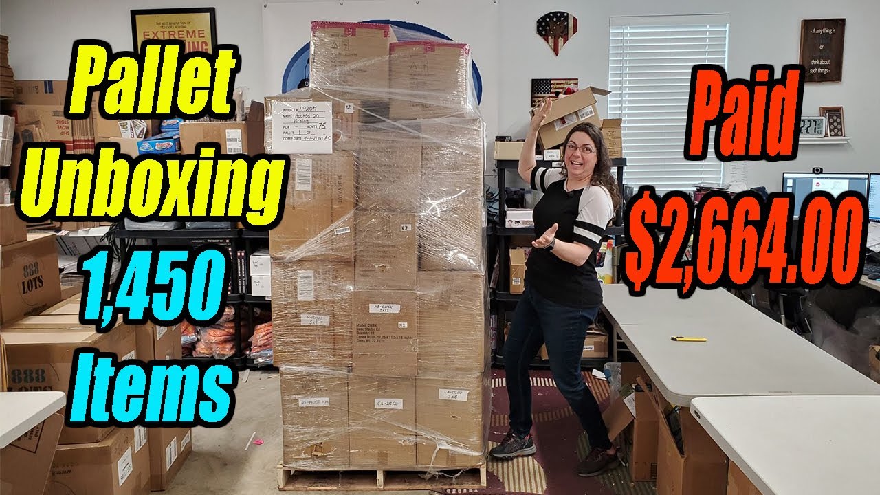 Unboxing A Huge Pallet Paid $2,664.00 & it has 1,450 Items - What did I get? Online reselling