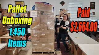 Unboxing A Huge Pallet Paid $2,664.00 &amp; it has 1,450 Items - What did I get? Online reselling