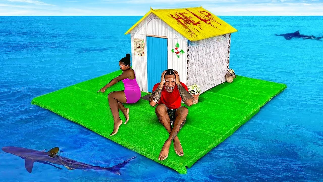 Living 24 Hours In A Floating House! - YouTube