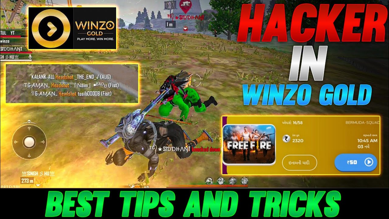 FREE FIRE TOURNAMENT APP FREE ENTRY | WINZO FREE FIRE TOURNAMENT GAMEPLAY | TIPS & TRICKS