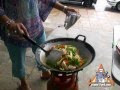Thai Street Vendor Stir Fry Fresh Vegetables and Seafood