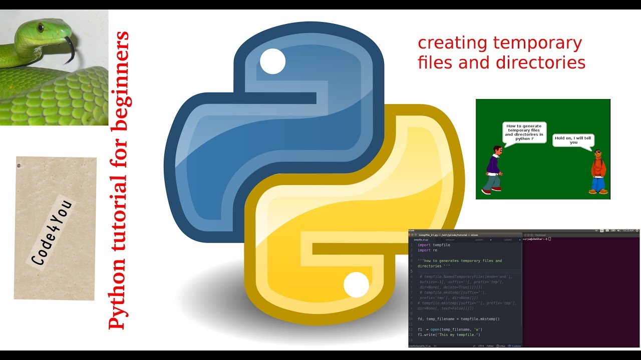 Creating Temporary Files And Directories In Python|Create Temporary Files|Python Tutorial#16
