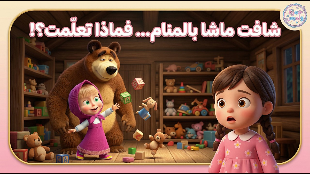 شافت ماشا والدب بالمنام… فماذا تعلّمت؟! | قصة تعليمية للأطفال عن ...