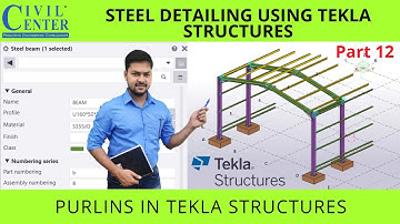 Steel Purlins in Tekla Structures ||  Purlins in Live Project || Tekla Structures Tutorial