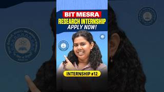 BIT Mesra Internship 2026 🔥 | Best Research Internship 2026 | No Registration Fee!