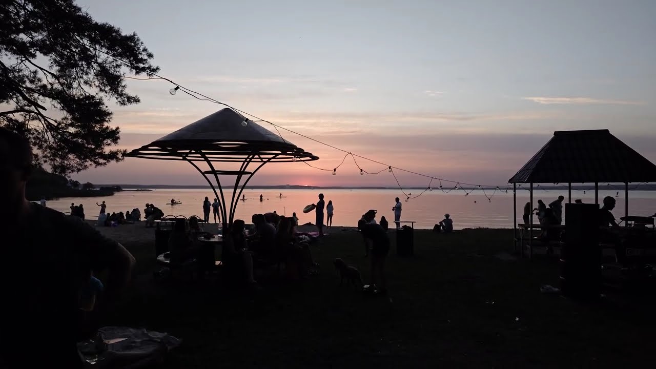 Минское море отдых. Закат пляж номер 4 Минское море. Relaxing Minsk sea. Закат на Минском море.