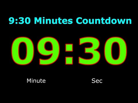 9:30 Minutes Countdown | Digital Clock | 9:30 Minute Alarm | Nine & Half Min Countdown-Reverse Clock
