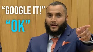 Muslim Apologist Rattled by Audience Member!