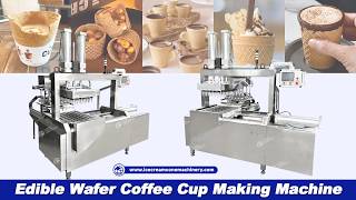 Automatic Wafer Cup Making Machine|Edible Biscuit Wafer Coffee Cups Making Machine|Biscuit Cup Maker