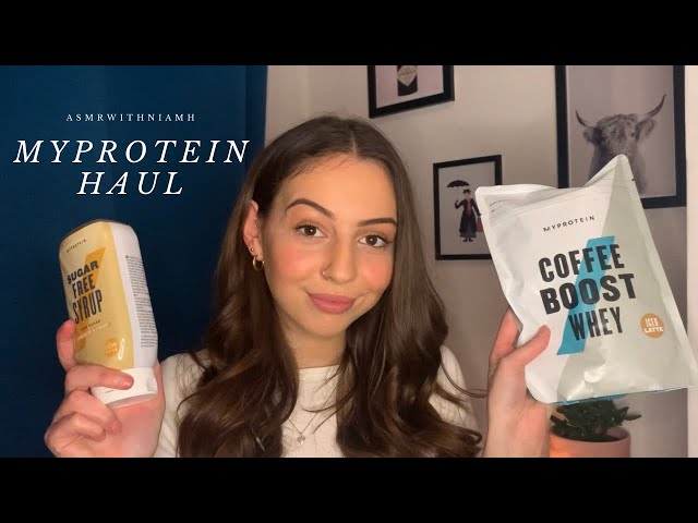 ASMR - MyProtein Haul (Tapping, Crinkling, Mukbang)