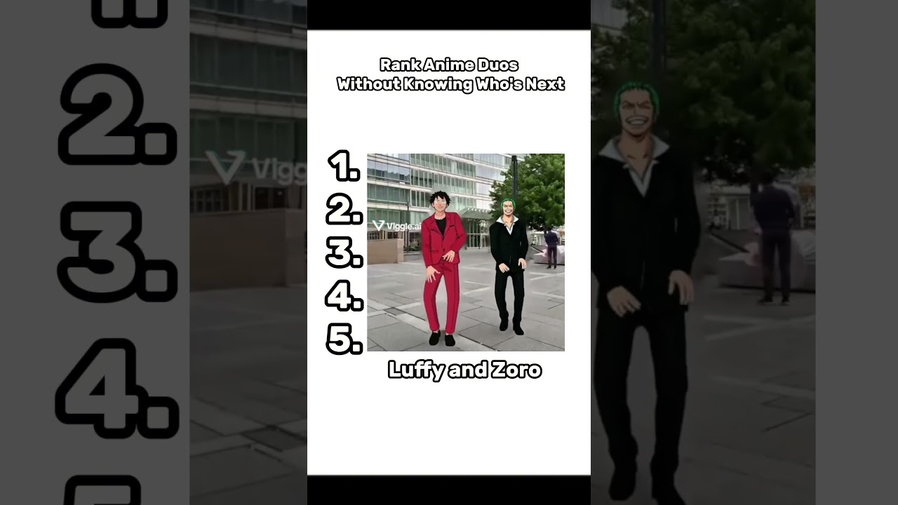 Rank Anime Duos Without Knowing Who's Next #anime #duo #shorts