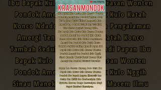 lagu krasan mondok lirik #shorts