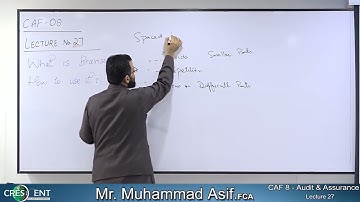 CAF 8 AUDIT SIR ASIF lecture 27 Autumn 2022