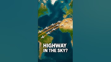 Why Every Plane Takes This Exact Route Over the Atlantic  #facts #shorts #geographyfacts