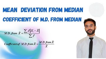 Mean Deviation from Median | Coefficient of M.D. | Dispersion | Statistics | CH 4 | LEC 5 | Class 11