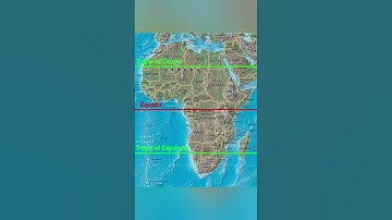 Tropic of Cancer Tropic of Capricorn and equator passes. Only through Africa continent