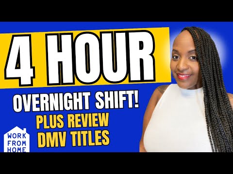 🙌🏾 Short 4 Hour OVERNIGHT Shift! + Review Titles | Work From Home Jobs 2026
