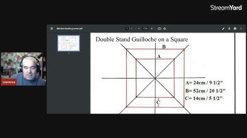 Double strand guilloche set as a square