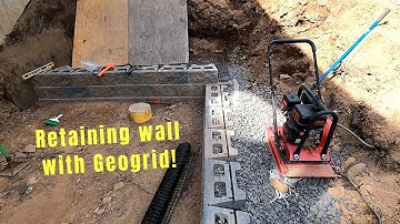 Versa-lok square foot retaining wall with geogrid