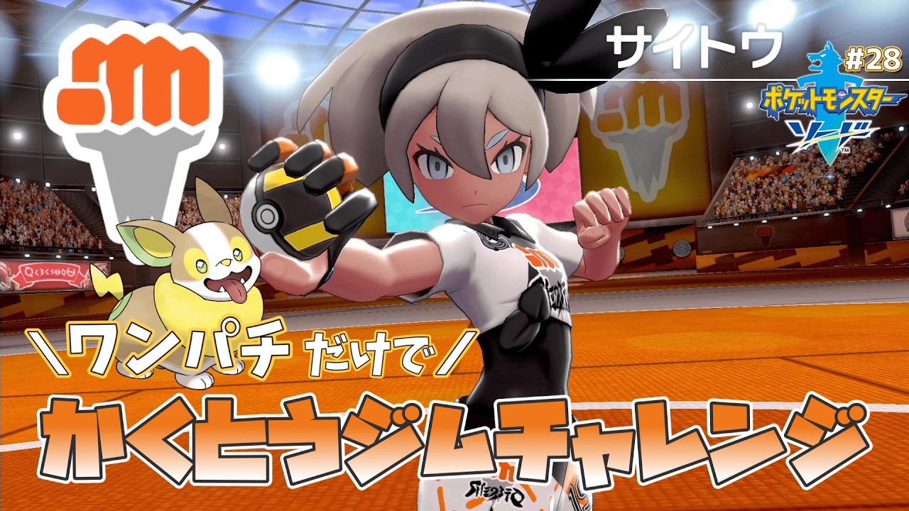 【剣盾】#28 ワンパチ縛りでかくとうのジムへ！