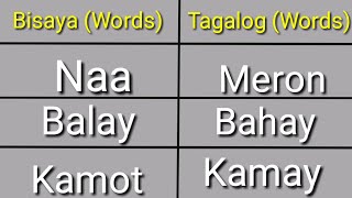 Bisaya to Tagalog Word Translation