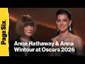 Anne Hathaway wears floral for surprise 'Devil Wears Prada' moment with Anna Wintour at Oscars 2026