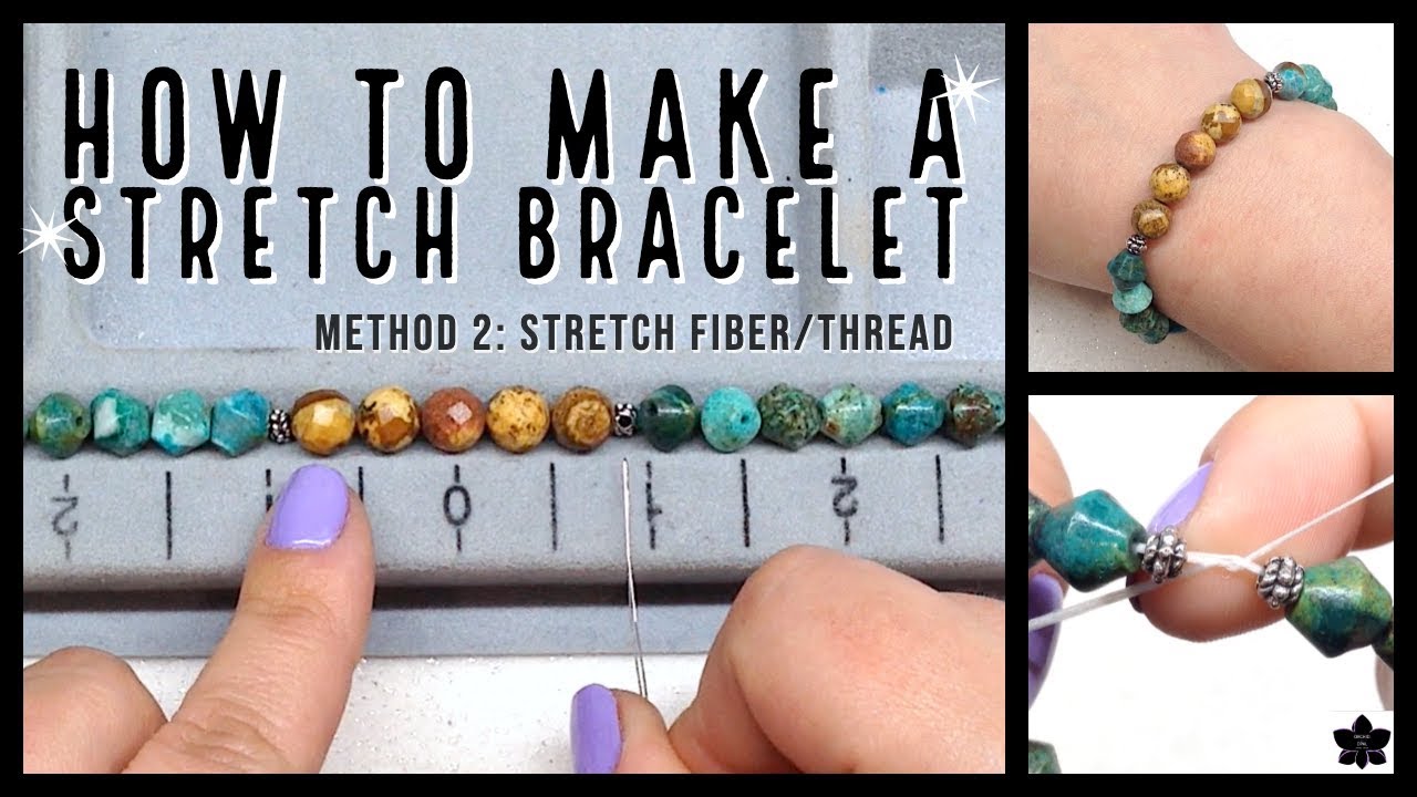 How to Make a DIY Beaded Stretch Cord Bracelet Tutorial 