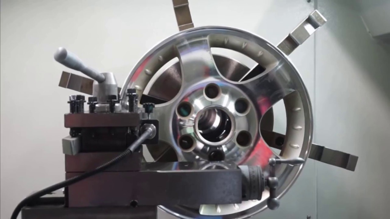 Allloy wheel repair diamond cut rim refurbishment cnc lathe machine with 6 jaw chuck YouTube