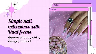 Simple nail extensions with dual forms ! #dualforms #nailextensions #nails #manicure #nails2024