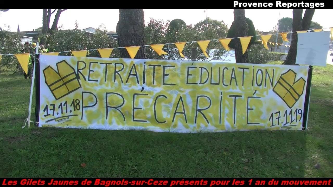 Les Gilets Jaunes De Bagnols Sur Ceze Présents Pour Les 1 An Du Mouvement