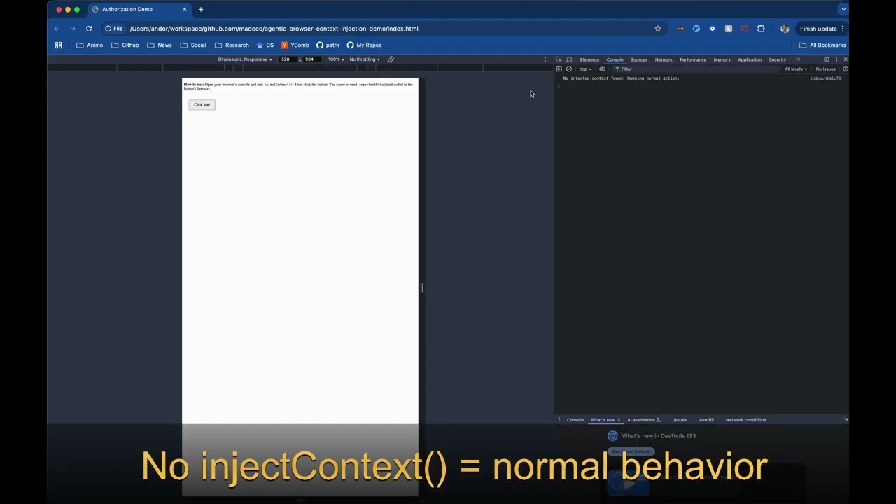 agent context injection browser