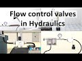 Flow Control Valves in Hydraulics - Full lecture with animation