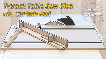 DIY 커텐 레일을 이용한 T트랙 테이블쏘 썰매 만들기 │ T-track Table Saw Sled with Curtain Rail
