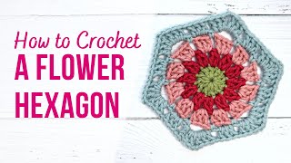 How to Crochet a Flower Hexagon | Crochet Granny Hexagon by Adore Crea Crochet 1,466 views 5 months ago 15 minutes