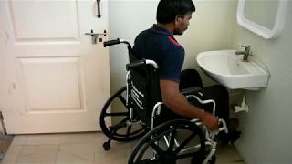 Bathroom wheelchair accessibility for disabled people