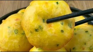 早餐鸡蛋泡泡，手不沾面，筷子一搅，3分钟出锅，比油条简单好吃