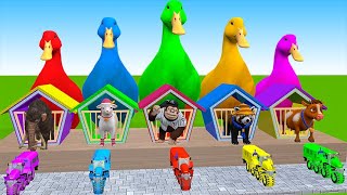 5 Giant Duck, Monkey, Piglet, chicken, dog, elephant, cow, sheep Transfiguration funny animal 2023