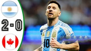 Argentina vs Canada Highlights 2 - 0 | Copa América 2024