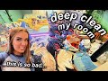 extreme deep cleaning my room 2021 *declutter + organize*