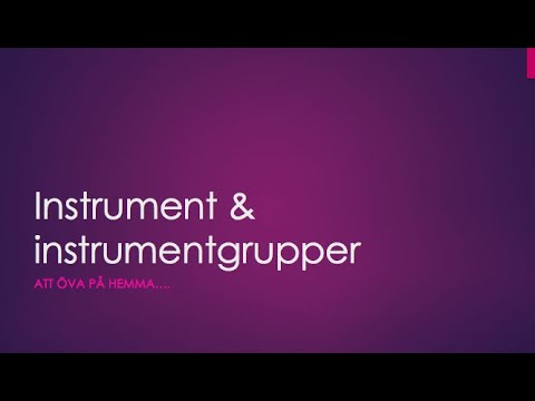 Video: Vad är Musikinstrument