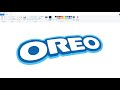 How to draw OREO Logo step by step in Ms Paint | Oreo Logo Drawing.