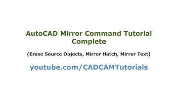 AutoCAD Mirror Command Tutorial Complete | Mirror Text Reverse, Upside Down, Mirror Hatch, Mirrtext