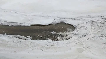 Saranac River ice breakup *FASCINATING*