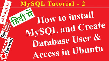 MySQL Tutorial 2 (हिन्दी) - How to install MySQL and Create Database User & Access in Ubuntu