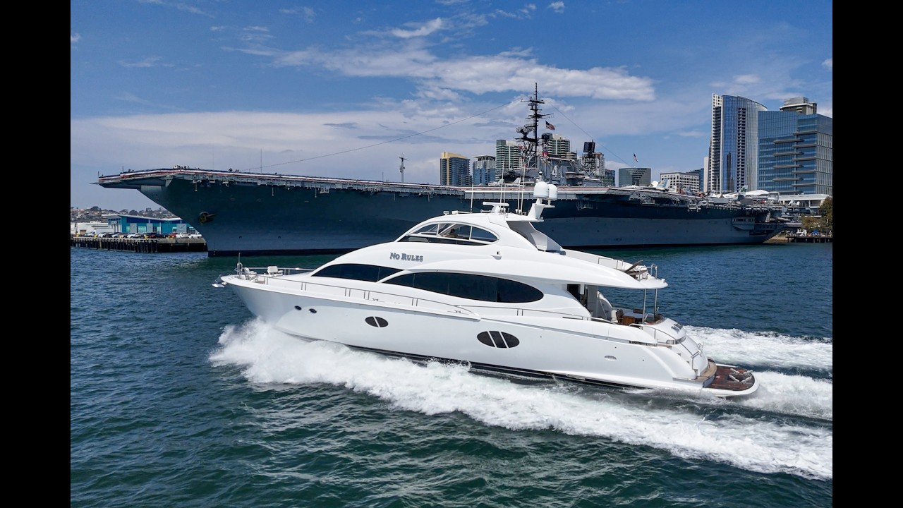 ⁣Lazzara Yachts 84 Motor Yacht Flybridge For Sale in California By: Ian Van Tuyl Drone Video
