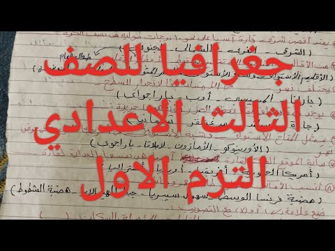 حل امتحان دراسات الوحدة الأولى جغرافيا للصف الثالث الاعدادي الترم الاول