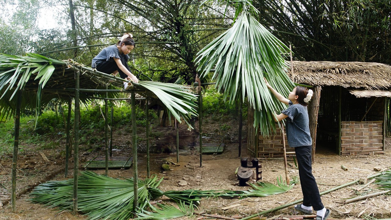 No Home, No Money — Young Girl Goes to a Place No One Wants to Go to Build a Bamboo House