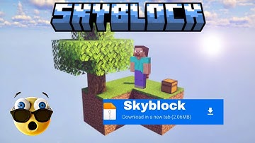 New Skyblock For Minecraft Pe / Bedrock Work All Versions 😱 | How To Download Sky Block In Minecraft