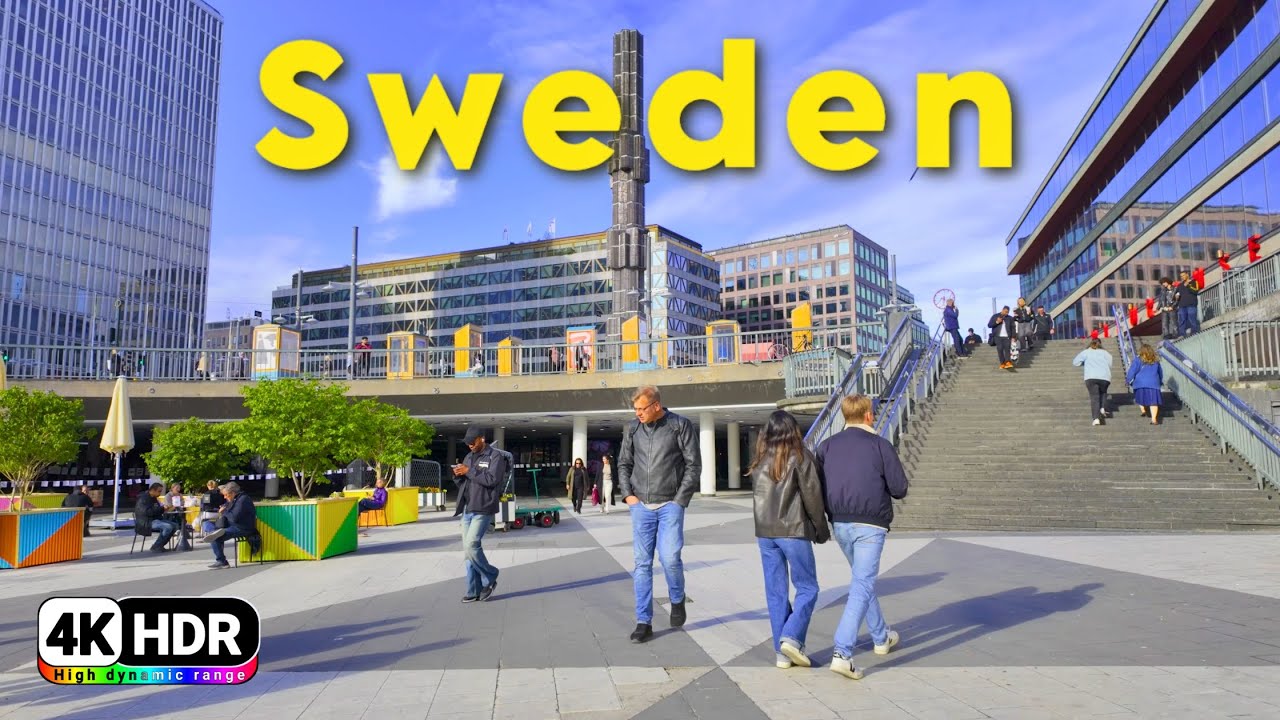 Stockholm City Center Walking Tour 2025 🇸🇪 | 4K HDR Summer Stroll Through Sweden’s Capital